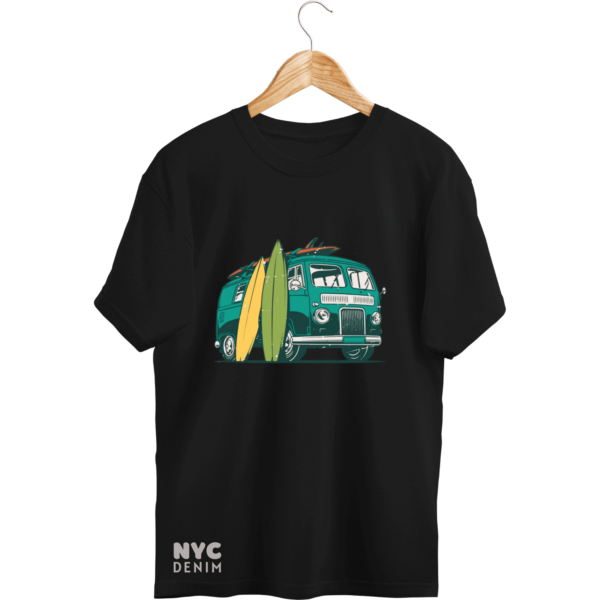 NYC Denim Vintage bus with surfboard T-Shirt