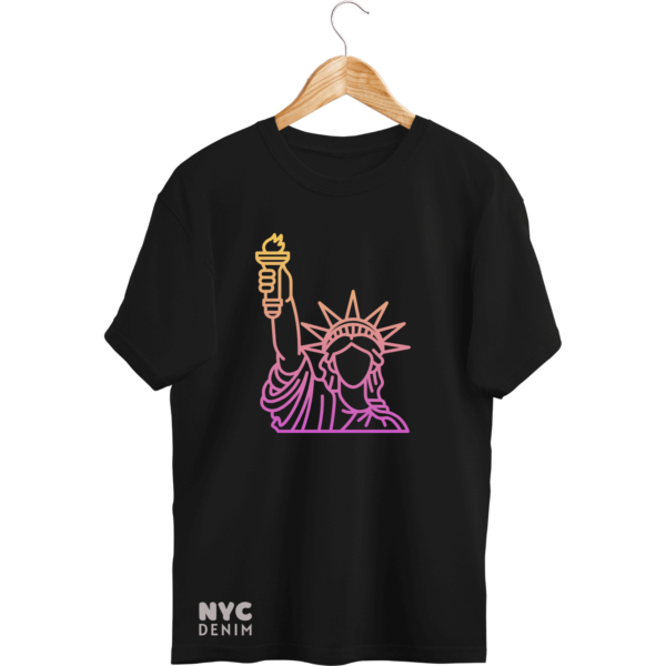 NYC Denim colorful Statue of Liberty T-Shirt